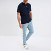 Pantalon chino droit stretch gris homme