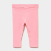 Legging uni en coton rose b&eacute;b&eacute; fille