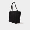 Sac cabas effet su&eacute;dine noir femme