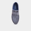 Chaussures bateau à scratchs bleu homme