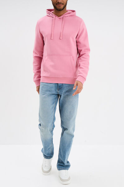 Sweat molleton &agrave; capuche hoodie rose homme