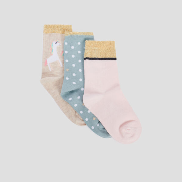 lot 3 paires chaussettes beige fille Lot 3 paires chaussettes beige fille
