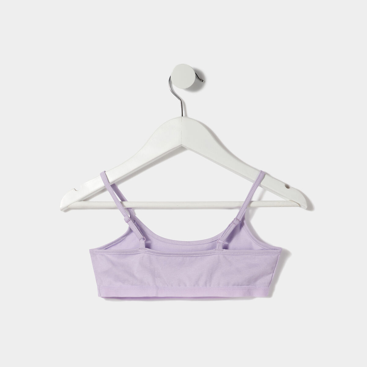 Lot 2 brassières bretelles fines coton mauve fille