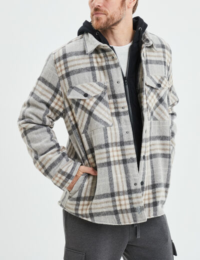Surchemise 2-en-1 à capuche Creeks creme homme