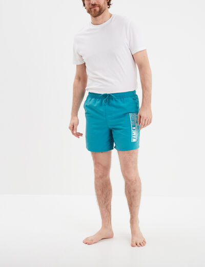 Short de bain blanc homme