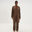 Ensemble pyjama 3 pi&egrave;ces beige femme