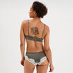 Soutien-gorge bandeau avec dentelle vert kaki femme