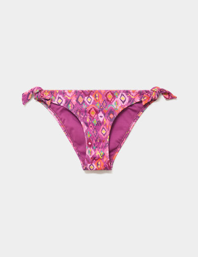 Bas de maillot de bain noeuds violet femme