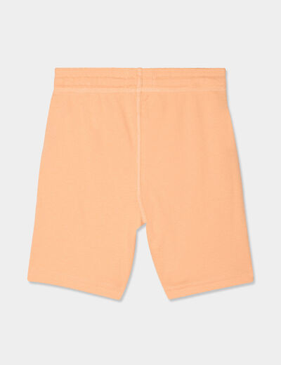 Short jogging droit taille élastiquée rose saumon garçon