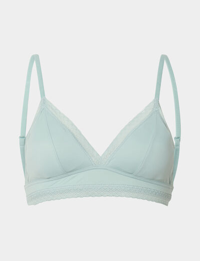 Soutien-gorge triangle paddé vert clair femme