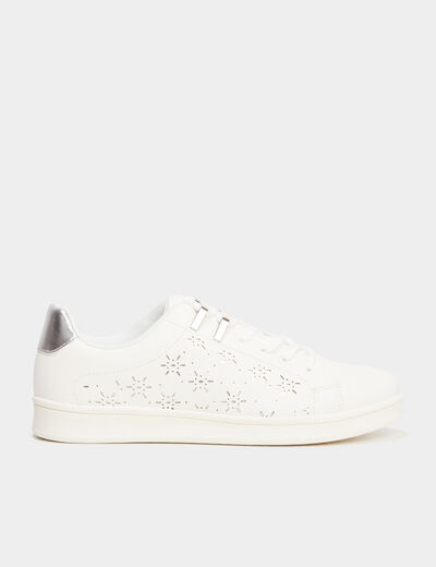 Tennis basses perforées Creeks blanc femme