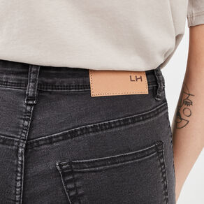 Jeans skinny 7/8ème denim noir femme