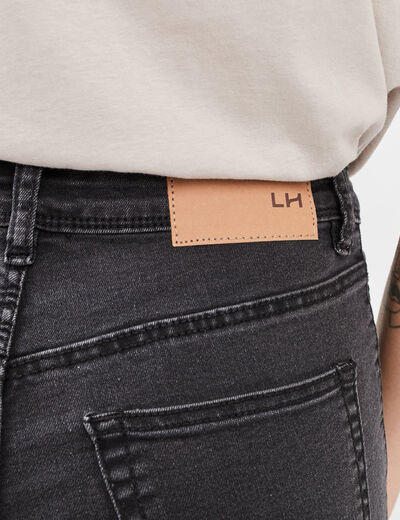 Jeans skinny 7/8ème denim noir femme