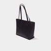 Sac shopper d&eacute;tails zipp&eacute;s noir femme
