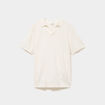 Polo manches courtes textur&eacute; coton blanc homme