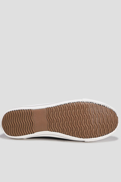 Baskets basses en toile &agrave; lacets gris homme