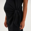 Robe de grossesse longue avec noeud noir femme maternit&eacute;