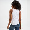 Débardeur coton bords dentelle blanc femme