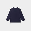 Pull col rond manches longues coton bleu marine bébé garçon