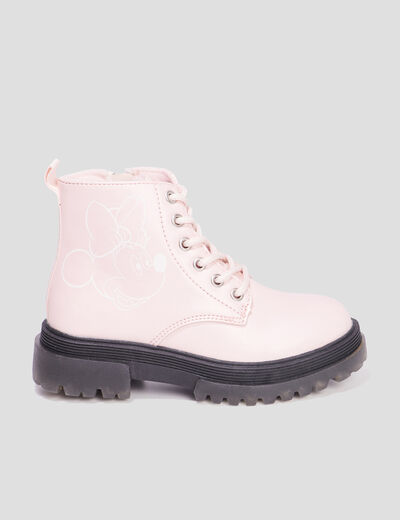 Bottines crantées Minnie rose fille