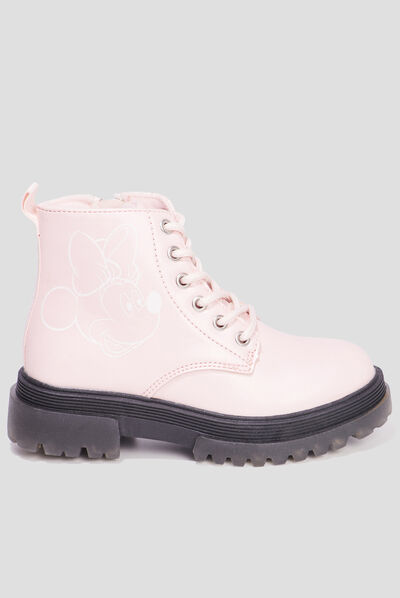 Bottines crantées Minnie rose fille