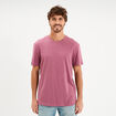 T-shirt droit en coton manches courtes mauve homme