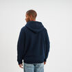 Sweat zippé à capuche doublé bleu marine homme