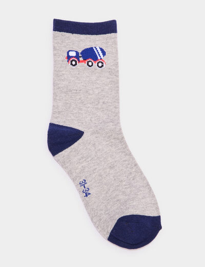 Lot 5 paires chaussettes bleu marine garçon