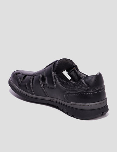 Sandales à scratchs noir homme