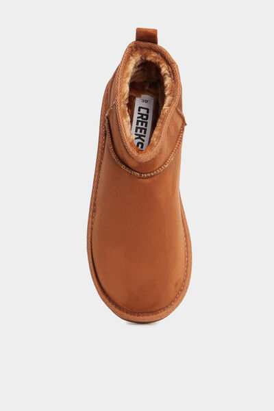 Bottines fourr&eacute;es marron femme