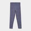 Legging taille &eacute;lastiqu&eacute;e coton bleu gris fille