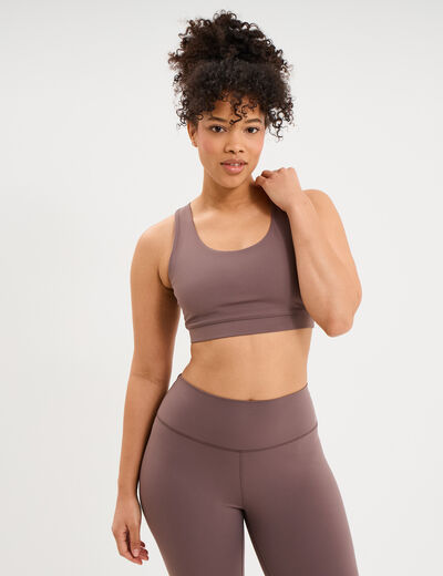 Brassi&egrave;re de sport dos nageur mauve femme