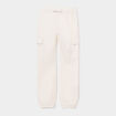 Pantalon de jogging cargo molletonn&eacute; ivoire fille