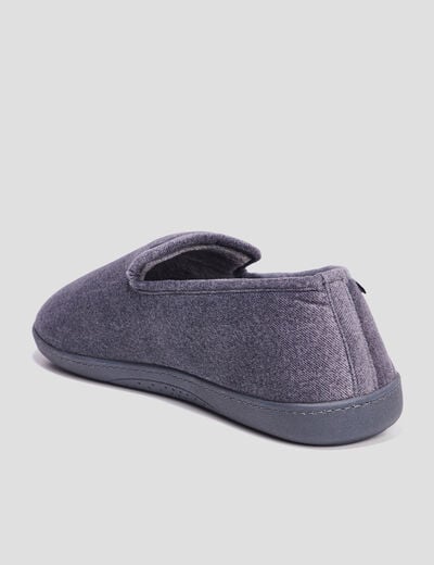 Pantoufles fourrées Isotoner gris homme