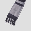 Écharpe avec franges bleu marine homme