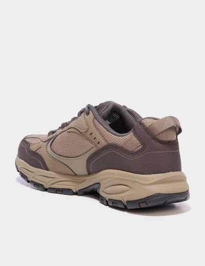 Baskets running semelle m&eacute;moire de forme sable homme