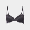 Soutien-gorge corbeille dentelle coques noir femme