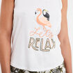 Ensemble pyjama short et débardeur coton blanc femme