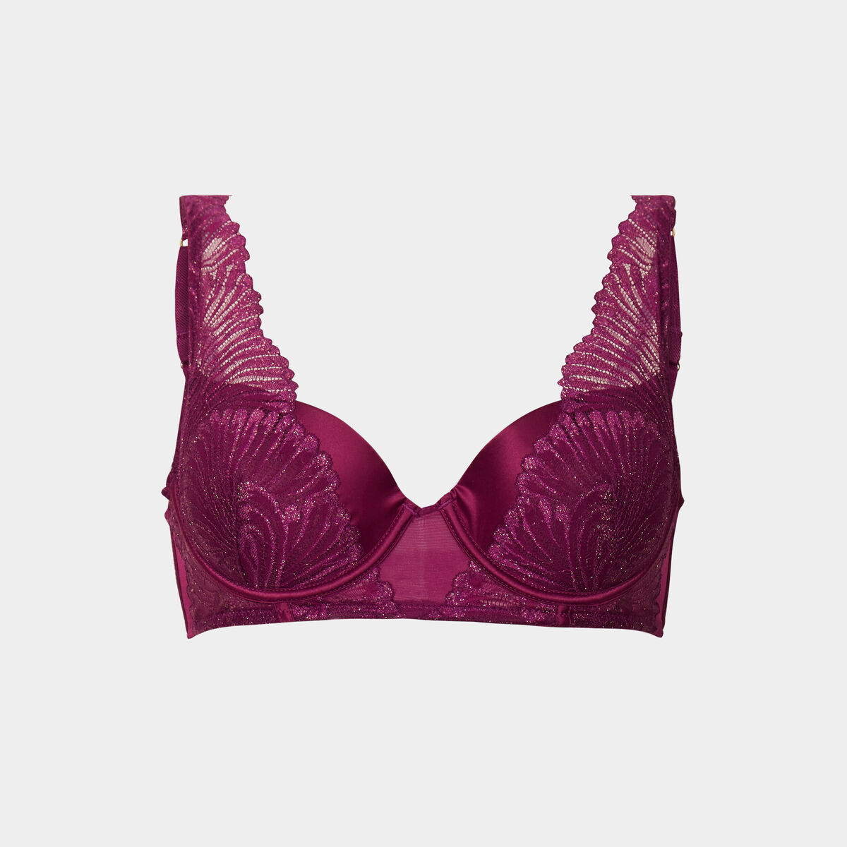 Soutien-gorge foulard paddé dentelle rouge femme