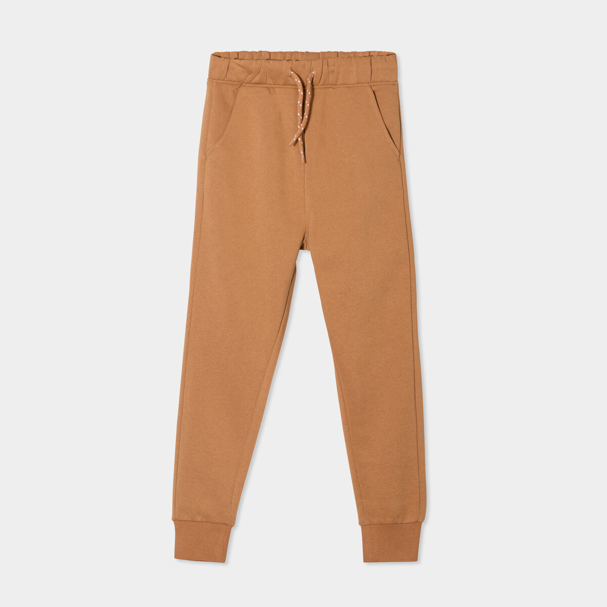 Pantalon de jogging molleton camel gar&ccedil;on