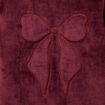 Sweat effet velours d&eacute;tails brod&eacute;s bordeaux fille