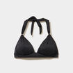 Haut de maillot de bain forme triangle noir femme