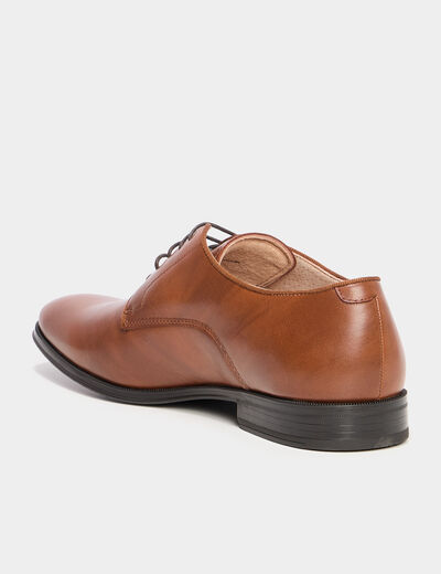 Derbies à lacets marron cognac homme