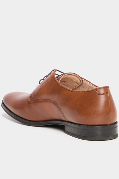 Derbies &agrave; lacets marron cognac homme