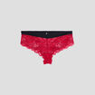 Shorty en micro dentelle rouge femme