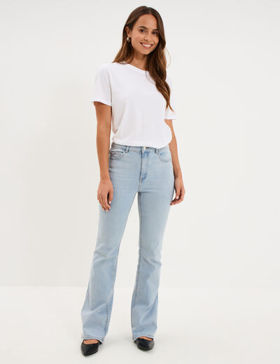 Jeans flare 5 poches denim double stone femme