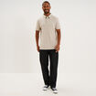 Polo manches courtes gris clair homme