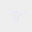 Tanga en dentelle doublure coton blanc femme