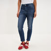 Jean stretch slim 7/8 &egrave;me denim brut femme