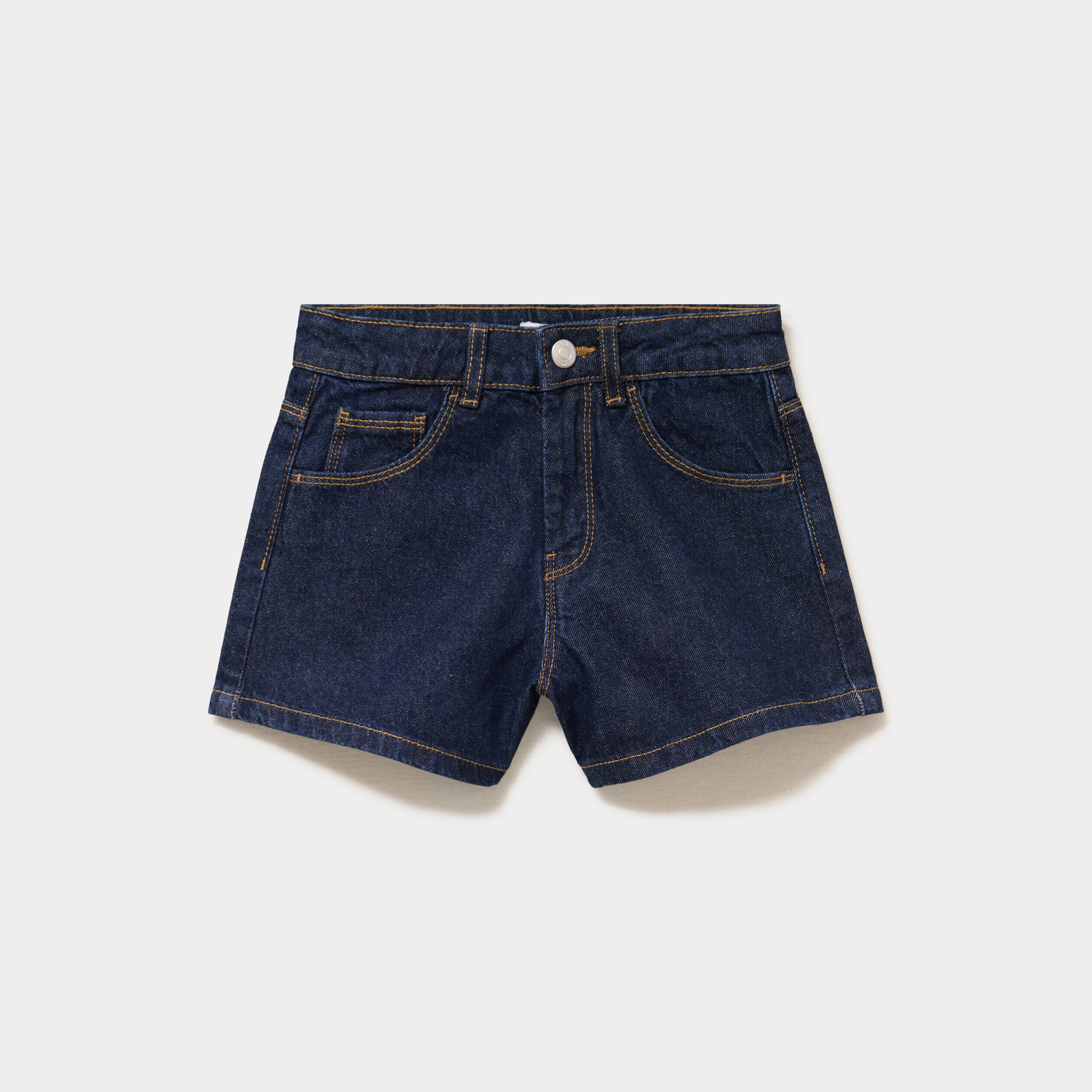 Short en jean taille ajustable coton denim brut fille LH